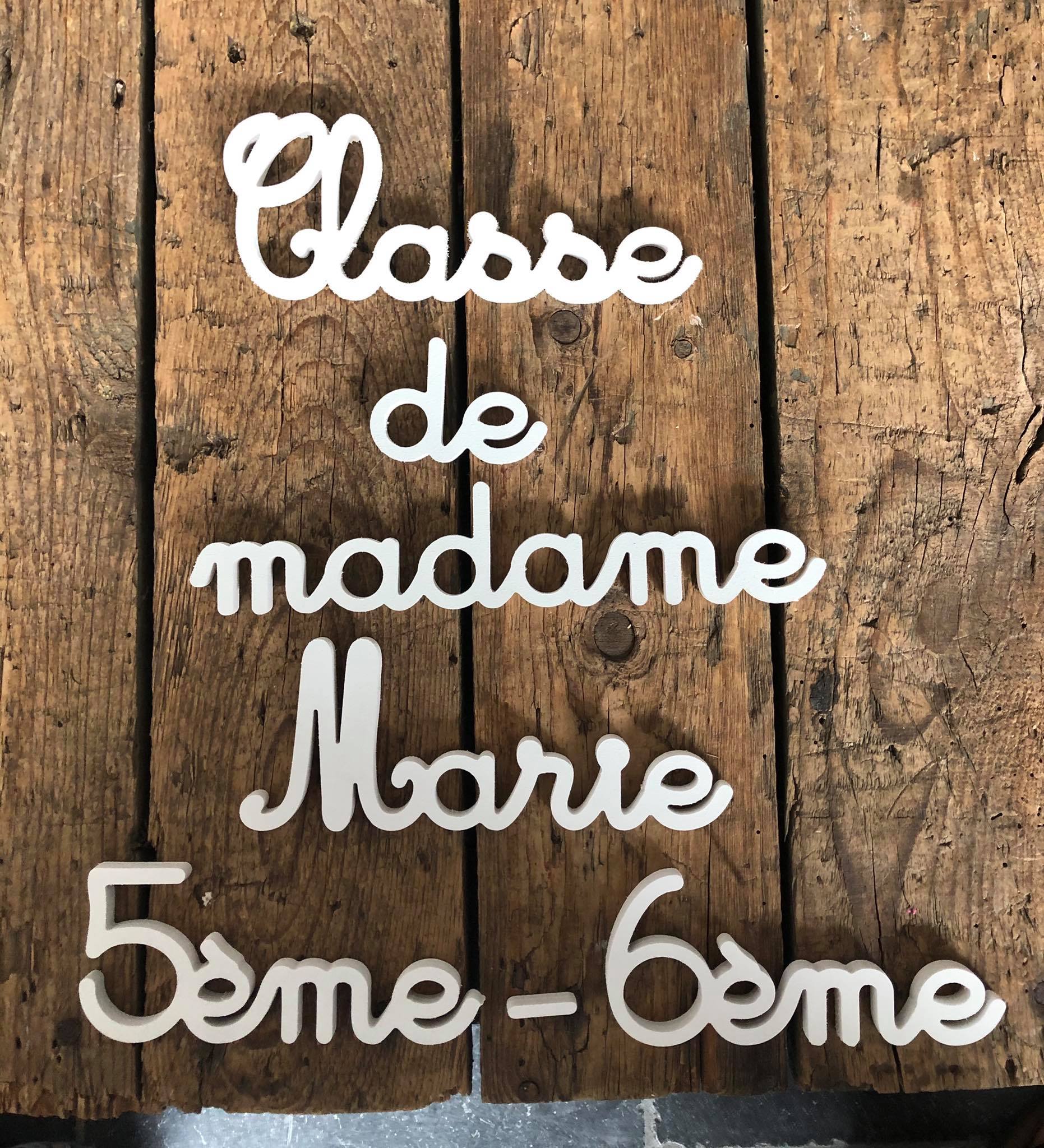 Classe de madame Marie